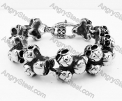 Stainless Steel Skull Bracelet KJB550156