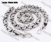 600mm and  250mm long Large Steel Necklace and Bracelet Set KJS550809S