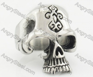 Stainless Steel Skull Ring KJR680002