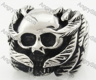 Stainless Steel Skull Ring KJR680003