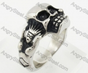 Stainless Steel Skull Ring KJR680005