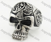 Stainless Steel Skull Ring KJR680010