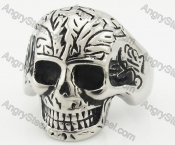 Stainless Steel Skull Ring KJR680015