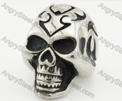 Stainless Steel Skull Ring KJR680016