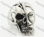 Stainless Steel Skull Ring KJR680017