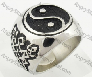 Stainless Steel The Eight Trigrams Ring KJR680023