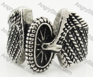 Stainless Steel Biker Ring KJR680026