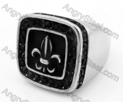 Stainless Steel Fleur De Lis Ring KJR350331