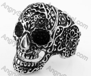 Stainless Steel Skull Ring KJR330178