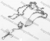 Steel Beads Chain with Cross Necklace KJN750001