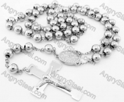 Steel Beads Chain with Cross Necklace KJN750028