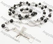 Steel Beads Chain with Cross Necklace KJN750029