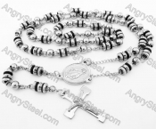 Steel Beads Chain with Cross Necklace KJN750037