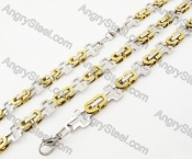 Steel Bracelet and Necklace Set KJS750002