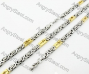 Steel Bracelet and Necklace Set KJS750007