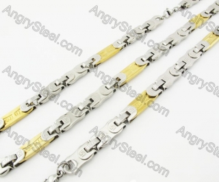 Steel Bracelet and Necklace Set KJS750009