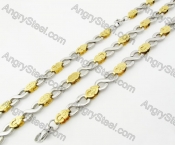 Steel Bracelet and Necklace Set KJS750011