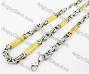 Steel Bracelet and Necklace Set KJS750018