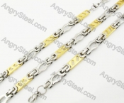 Steel Bracelet and Necklace Set KJS750019