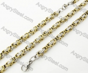 5.5mm Steel Bracelet and Necklace Set KJS750021