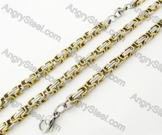 5.5mm Steel Bracelet and Necklace Set KJS750021