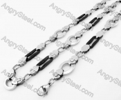 Steel Bracelet and Necklace Set KJS750024