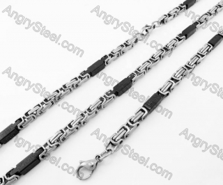 Steel Bracelet and Necklace Set KJS750027