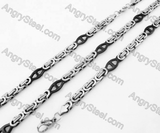 Steel Bracelet and Necklace Set KJS750030