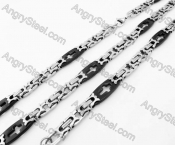 Steel Bracelet and Necklace Set KJS750031