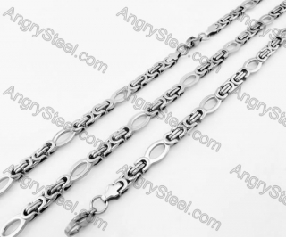 Steel Bracelet and Necklace Set KJS750033