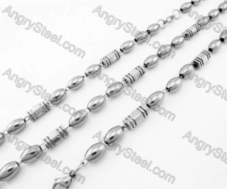 Steel Bracelet and Necklace Set KJS750034