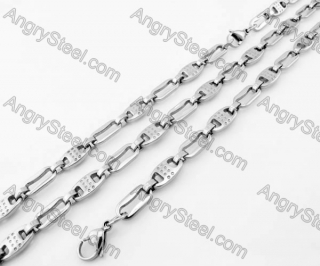 Steel Bracelet and Necklace Set KJS750035