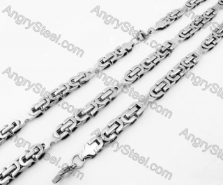 Steel Bracelet and Necklace Set KJS750036