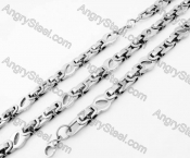 Steel Bracelet and Necklace Set KJS750041