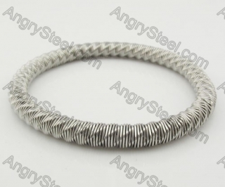 Stainless Steel Elasticity Wire Bangle KJB450309