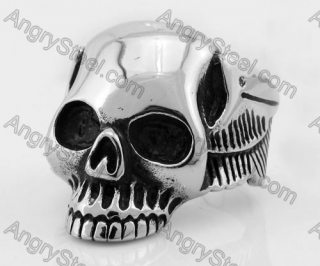 Stainless Steel Wings Skull Ring KJR350335