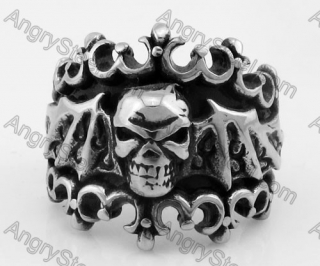 Stainless Steel Bat Skull Ring KJR350341