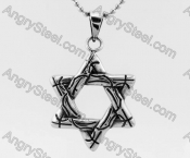 Stainless Steel Hexagram Pendant KJP350226