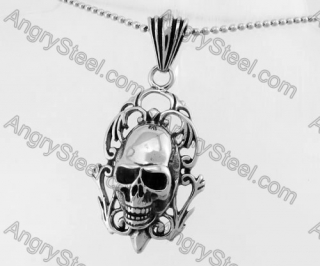 Stainless Steel Skull Pendant KJP350236