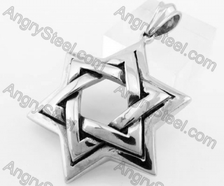 Stainless Steel Hexagram Pendant KJP170726