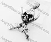 Stainless Steel Skull Pendant KJP170755