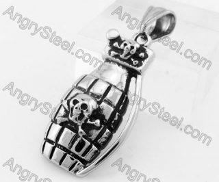 Stainless Steel Skull Grenades Pendant KJP170764