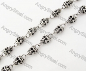 Stainless Steel Skull Necklace KJN170042