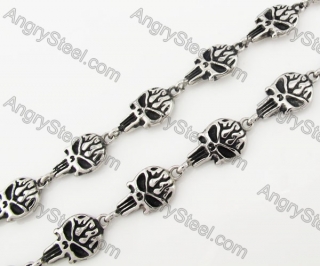 Stainless Steel Skull Necklace KJN170044