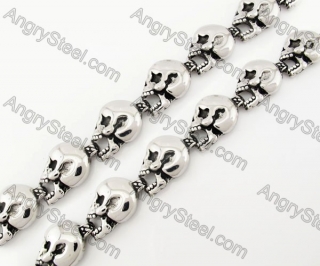 Stainless Steel Skull Necklace KJN170049