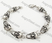 Stainless Steel Skull Bracelet KJB170273