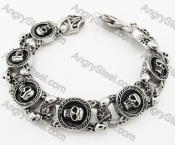 Stainless Steel Skull Bracelet KJB170276