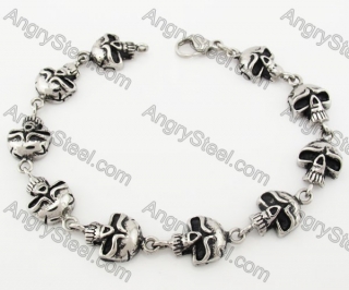 Stainless Steel Skull Bracelet KJB170284