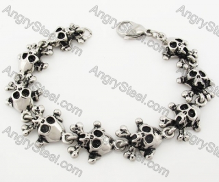 Stainless Steel Skull Bracelet KJB170285