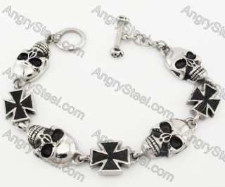 Stainless Steel Skull Bracelet KJB170286